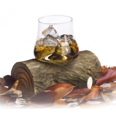100% Chef Ahşap Gövdeli Cam Likör Bardağı, 400 ml - 1