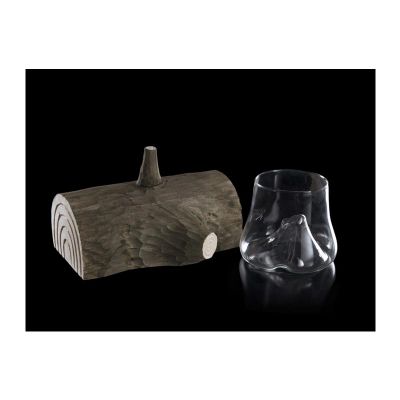 100% Chef Ahşap Gövdeli Cam Likör Bardağı, 400 ml - 3