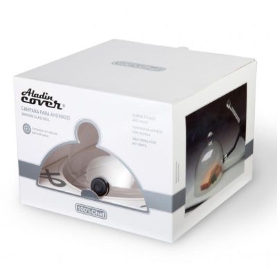 100% Chef Aladin Cover Glass Fan with Valve, 18 cm - 100% Chef