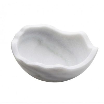 100% Chef Big Saphere Mermer Sunum Kasesi, 20x8 cm, Beyaz - 1