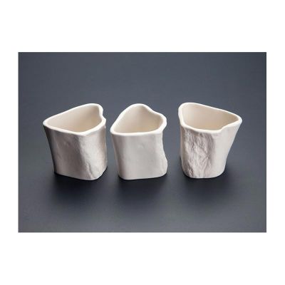 100% Chef Bone Terrine Porselen Sunum Kalıbı, 50 ml, 3 Adet - 2