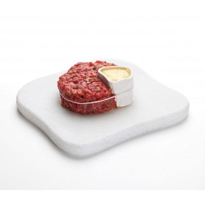 100% Chef Bone Terrine Porselen Sunum Kalıbı, 50 ml, 3 Adet - 3