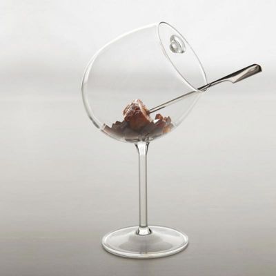 100% Chef Bourgogne Kulplu Cam Sunum Kasesi, 350 ml - 1