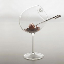 100% Chef Bourgogne Kulplu Cam Sunum Kasesi, 350 ml - 100% Chef