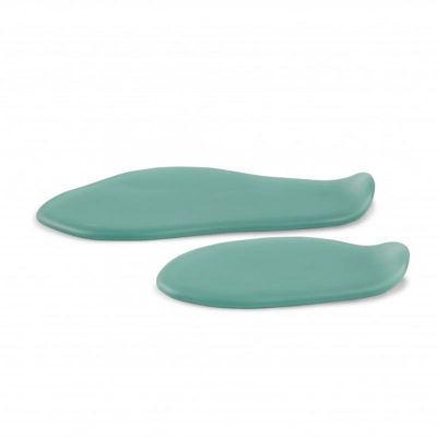 100% Chef Cadaques Cam Tabak, 22 cm, 2 Adet, Yeşil - 1