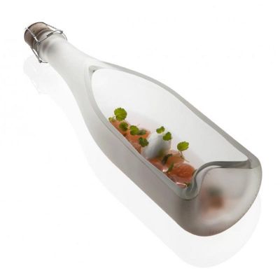 100% Chef Cava Derin Cam Sunum Tabağı, 500 ml, 6 Adet, Beyaz - 1