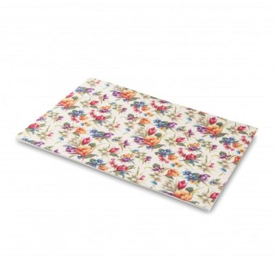 100% Chef Çiçek Baskılı Porselen Sunum Tabağı, 30x21 cm - 1