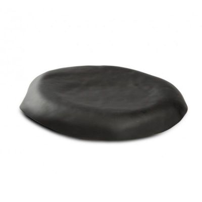 100% Chef Lava Opal Cam Sunum Tabağı, 17 cm, Siyah - 2