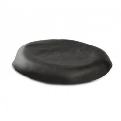 100% Chef Lava Opal Cam Sunum Tabağı, 27 cm, Siyah - 2