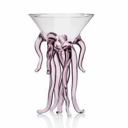 100% Chef Medusa Ayaklı Cam Kupa, 200 ml, Pembe - 100% Chef