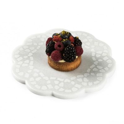 100% Chef Mermer Gravürlü Sunum Tabağı, 20 cm - 100% Chef