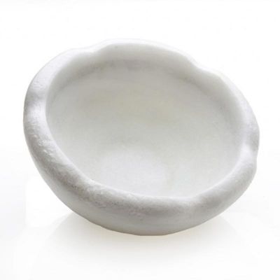 100% Chef Saphere Mermer Tadım Kasesi, 15x8 cm, Beyaz - 1