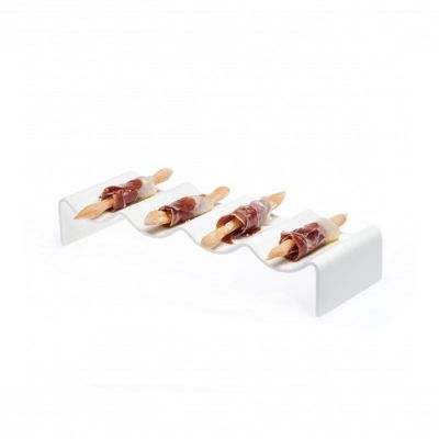 100% Chef لوح عرض متموج أكريليك متموج، 15.5 × 10 × 5 سم - 100% Chef