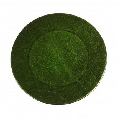 100% Chef Advance Glass Presentation Plate, 17 cm, Green, 3 Pieces - 100% Chef