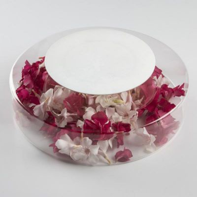 100% Chef Advance Glass Presentation Plate, 17 cm, White, 3 Pieces - 100% Chef