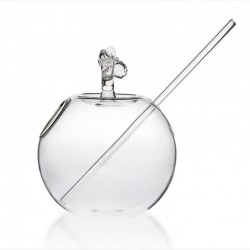 100% Chef Apple Glass Cocktail Glass with Straw, 250 ml - 100% Chef