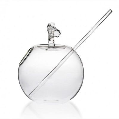 100% Chef Apple Glass Бокал для коктейлей с соломинкой, 250 мл - 100% Chef