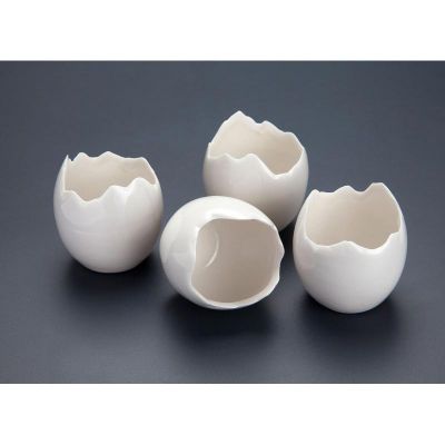 100% Chef Broken Egg Porcelain Presentation Bowl, 50 ml, 10 Pieces - 100% Chef