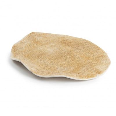 100% Chef Burlap Porcelain Presentation Plate, 22x18 cm, 3 Pieces - 100% Chef