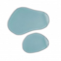 100% Chef Cadaques Glass Plate, 14 cm, 2 Pieces, Blue - 2