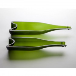 100% Chef Champagne Bottle Glass Presentation Plate, 130 ml, 6 Pieces - 2