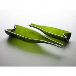 100% Chef Champagne Bottle Glass Presentation Plate, 250 ml, 6 Pieces - 1