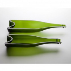 100% Chef Champagne Bottle Glass Presentation Plate, 250 ml, 6 Pieces - 2