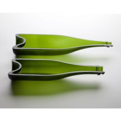 100% Chef Champagne Bottle Glass Presentation Plate, 250 ml, 6 Pieces - 100% Chef