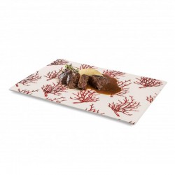 100% Chef Coral Printed Porcelain Presentation Plate, 30x21 cm - 100% Chef (1)