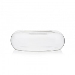 100% Chef طبق تقديم زجاجي مزدوج الجانبين، 22 × 9 سم - 2