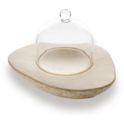 100% Chef Faraon Marble Presentation Plate, Covered, 15x17 cm, Yellow - 100% Chef