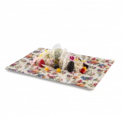 100% Chef Flower Printed Porcelain Presentation Plate, 30x21 cm - 2