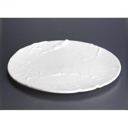 100% Chef Fused Glass Presentation Plate, 27 cm, White - 100% Chef