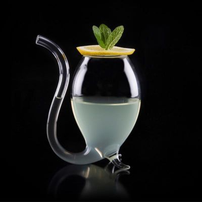 100% Chef زجاج قطط مع قشة، 170 مل - 100% Chef