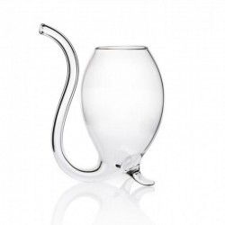 100% Chef Glass Cat Glass with Straw, 170 ml - 100% Chef