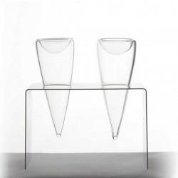 100% Chef Glass Ice Cream Cone Stand, 4x10 cm, 4 Pieces - 100% Chef