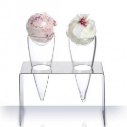100% Chef Glass Ice Cream Cone Stand, 4x10 cm, 4 Pieces - 100% Chef (1)