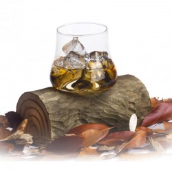 100% Chef Glass Liquor Glass with Wooden Body, 400 ml - 100% Chef