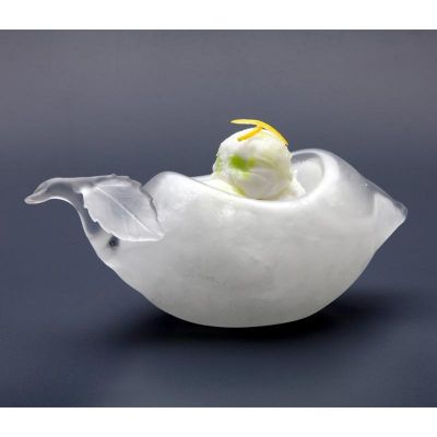 100% Chef Ice Age Lemon Thermal Presentation Plate, 24x10 cm - 100% Chef