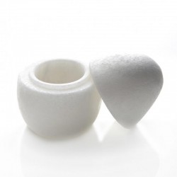 100% Chef Imperator Marble Egg Presentation Plate, 8x10 cm - 1