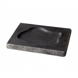 100% Chef Лагуна Мраморная презентационная тарелка, 18x14 см, черная - 100% Chef