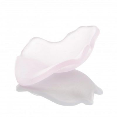 100% Chef Leaf Glass Presentation Spoon and Plate, 6 Pieces, Pink - 100% Chef