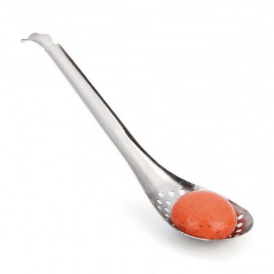 100% Chef Lotus Perforated Hayvar Spoon, Steel, 16 cm, 10 pieces - 100% Chef