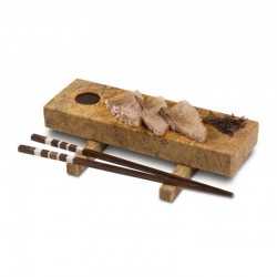 100% Chef Marble Sushi Presentation Plate, 28x4 cm - 1