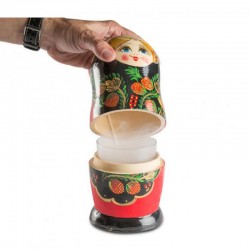 100% Chef Matryoshka Incense Burner, Wooden, 10x23 cm - 2