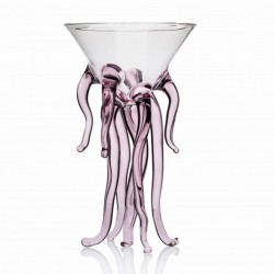 100% Chef Medusa Standing Glass Mug, 100 ml, Pink - 1