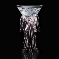 100% Chef Medusa Standing Glass Mug, 100 ml, Pink - 2