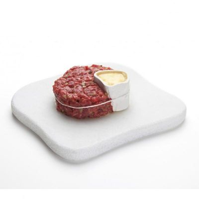 100% Chef Презентационная тарелка из лунного мрамора, 16x16 см - 100% Chef