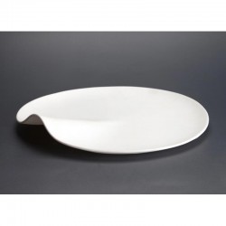 100% Chef Opal Glass Presentation Plate, 27 cm, White - 100% Chef