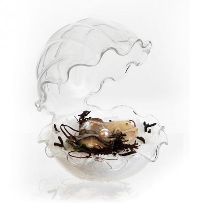 100% Chef Oyster Glass Presentation Bowl, 12x13 cm - 100% Chef